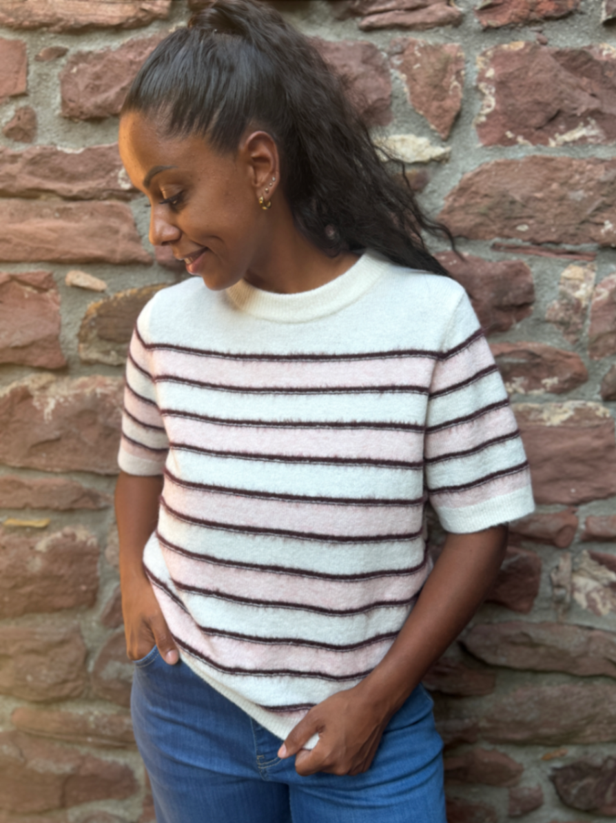 Pimota Stripe Kurzarm Pulli